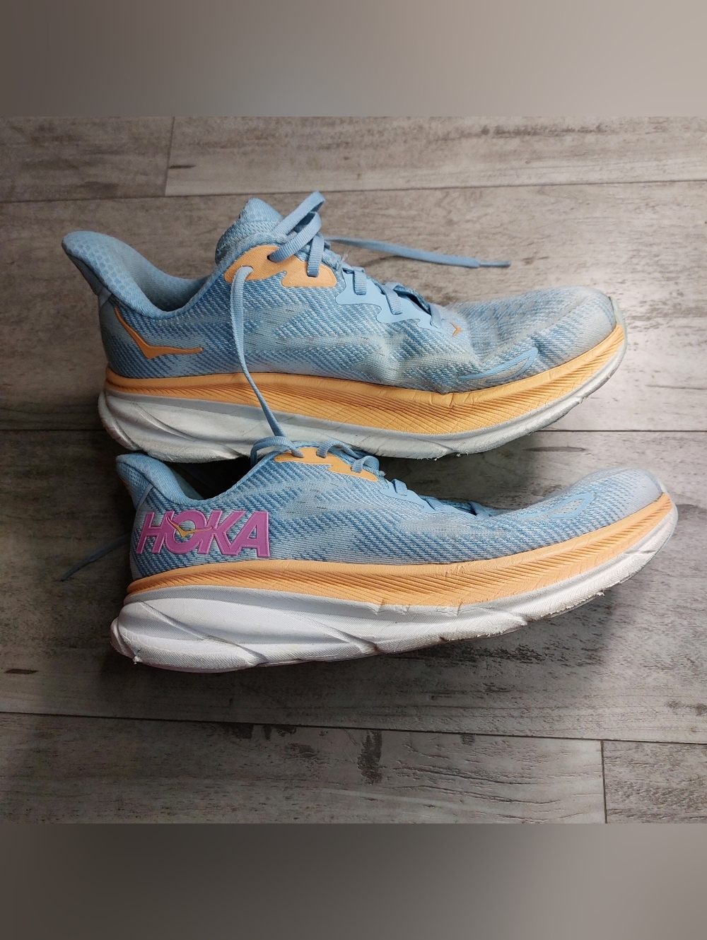 Hoka Performance Runners in Sky Blue & Peach